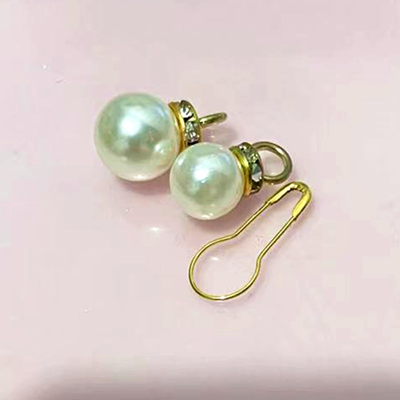 Bright Diamond candy box DIY accessories with hole creamy-white simulation plastic pearl pendant necklace pendant jewelry