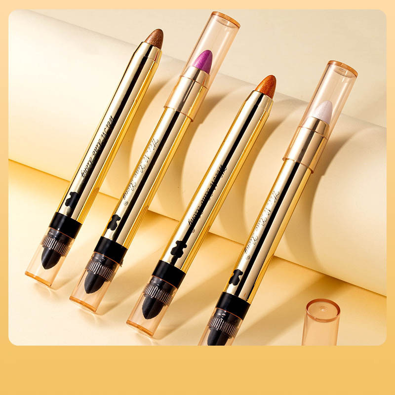 Winnie bear lazy high light shadow pen eye shadow stick one touch molding pen pearlescent double-headed flash pearlescent source generation hair