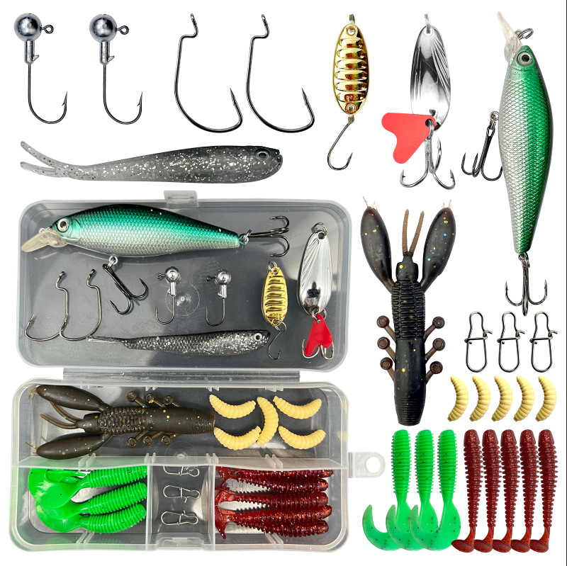 Luya bait suit freshwater sea fake bait hard bait Soft Bait Lei frog horse mouth melon seeds sequins Soft Bait Mino Road bait