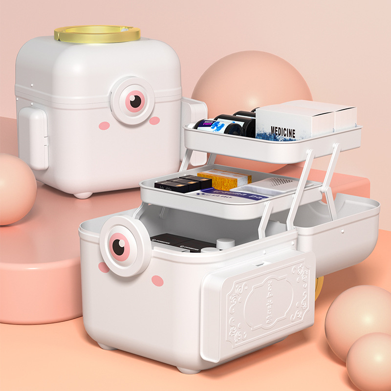 Household multi-layer large-capacity portable medicine storage box medicine storage box family multi-functional first aid medicine box