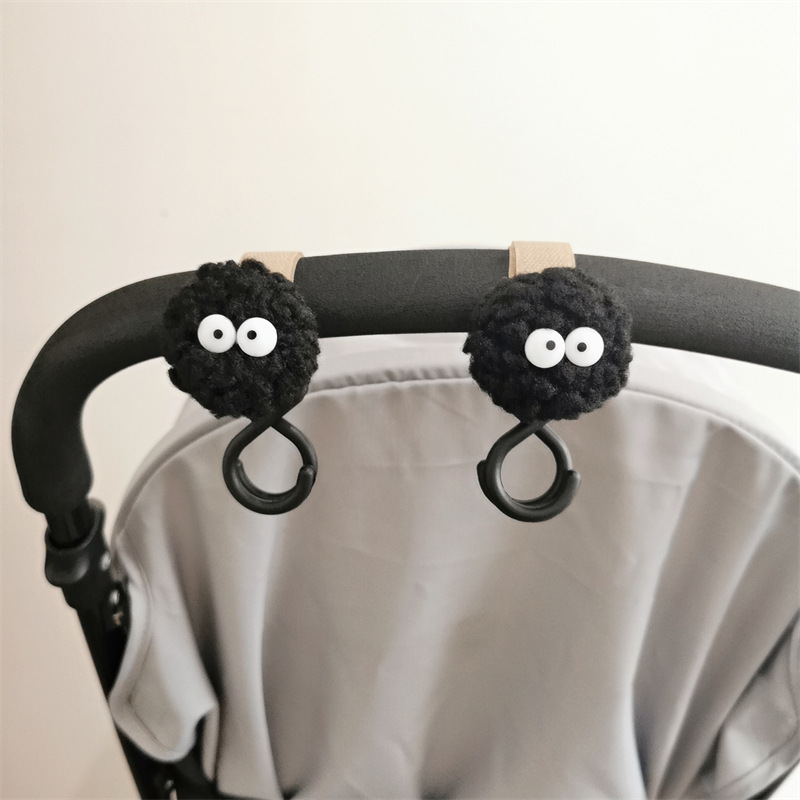 ins style plush small bristle stroller Hook stroller accessories stroller walking baby artifact multifunctional bag hook