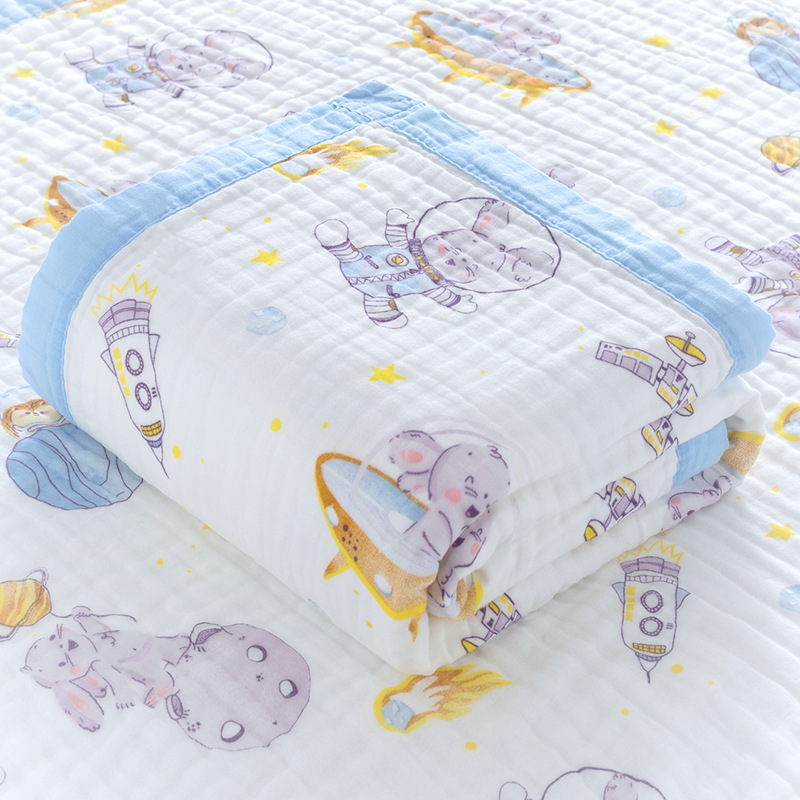 Class A Cotton Yarn Baby Quilt Blanket Spring and Autumn Summer Blanket Newborn Blanket Gauze Wrap Towels Children's Bath Towels