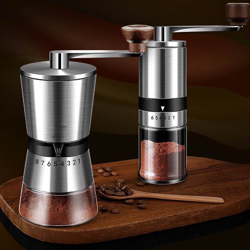 Cross-border 304 stainless steel hand-cranked coffee machine multifunctional coffee grinder portable bean grinder bean grinder