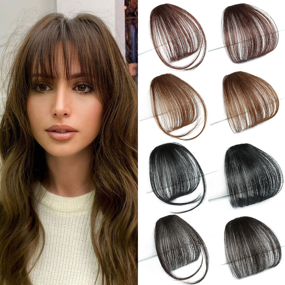 Foreign trade best-selling wig bangs female air bangs with sideburns lengthened forehead seamless invisible bangs wig