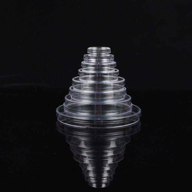 Plastic Petri Dish Laboratory Teaching Instrument Transparent Thickened Plastic Cell Dish Disposable Petri Dish
