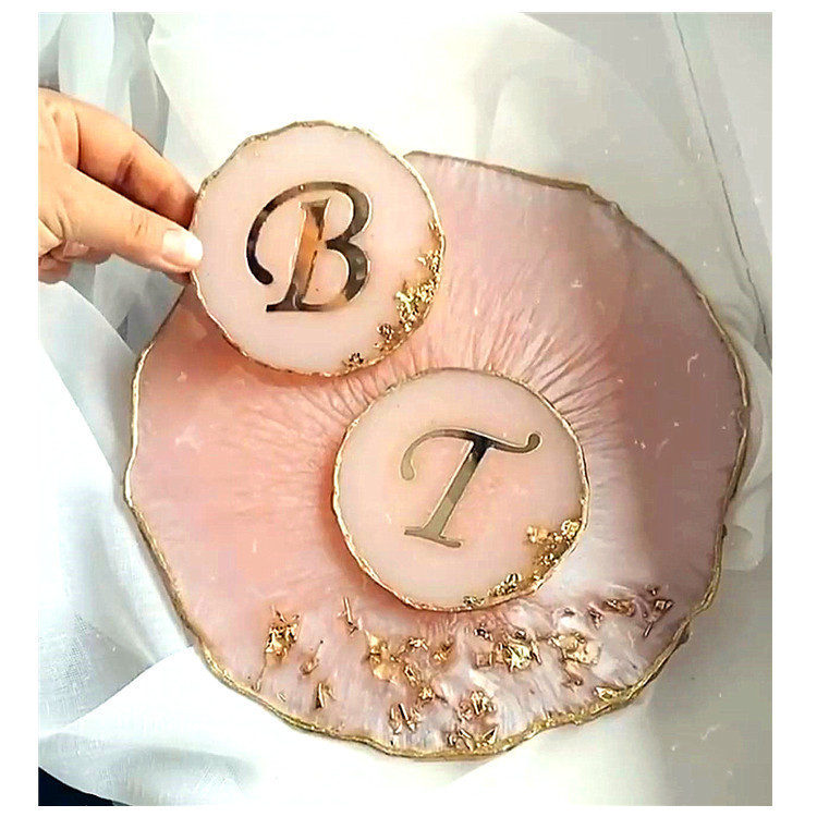 Factory direct diy crystal drop glue metal stickers 26 English letter metal stickers diy metal stickers can be