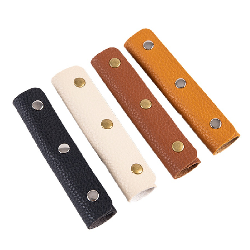 In Stock Luggage Handle Protective Cover Anti-Leveling Bag Handle Leather Cover Removable Luggage Trolley Case Handle Leather Cover