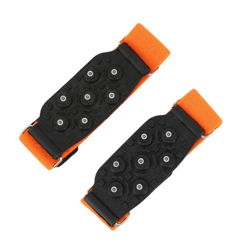 Wholesale outdoor snow 7 teeth embedded tungsten steel hard nail TPE silicone non-slip shoe cover is not easy to break ice claw