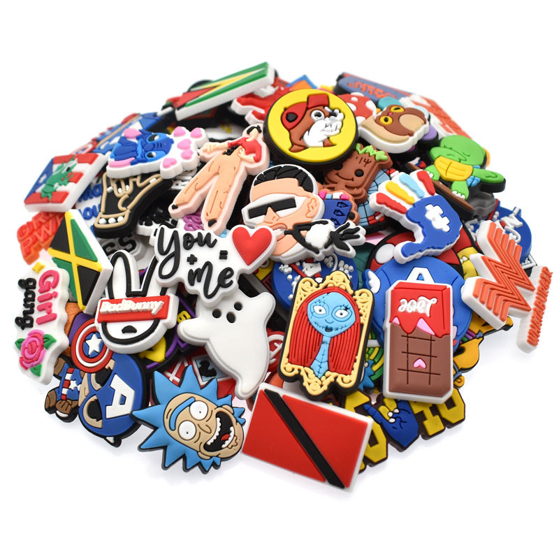 Cross-border random mixed hole shoes accessories cartoon shoes accessories diy shoe buckle decoration does not repeat mixed batch shoes flower