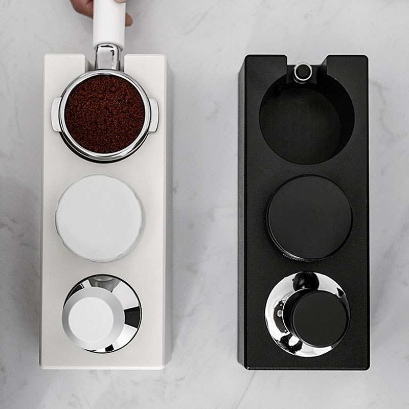 Coffee Powder Holder ABS Plastic Filling Holder Cloth Powder Press Coffee Handle Bracket Powder Hammer Storage Base