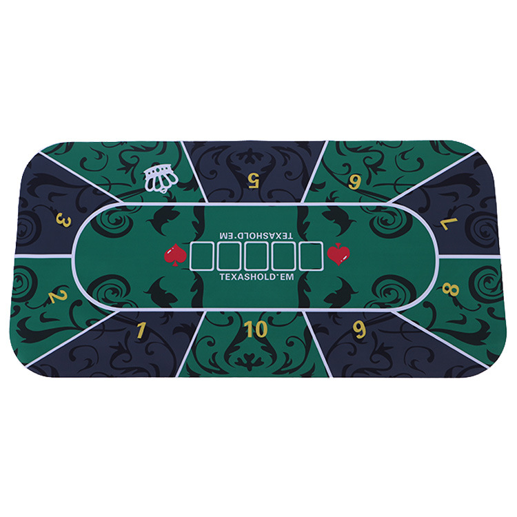 Texas Hold'em Table Mat Hundred Dice Sic Treasure Tablecloth Mat Round Chips Poker Black Jack Rubber Mat Customized