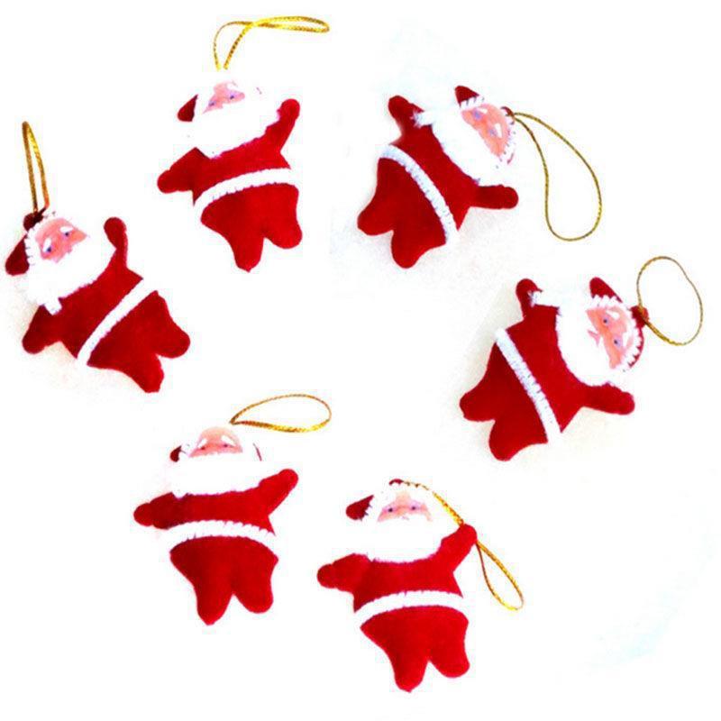 新しいミニサンタクロースストラップ祝日パーティークリスマスツリー装飾ペンダントカラー金粉クリスマス人形|undefined