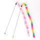 Cross-border new in stock flannel rainbow snake funny cat stick self-Hi pet supplies cat fun toys wholesale