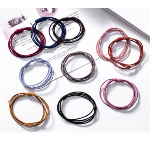 4-in -1 TikTok Net Red Hair Rope Hair Ring Small Fresh Korean Style Headwear Girly Heart Tie Hair Accessories Four-in-One Rubber Tendons