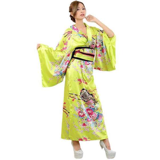 Japanese traditional women's formal dress bathrobe cartoon performance photo suit kimono stage performance clothing Photo delivery