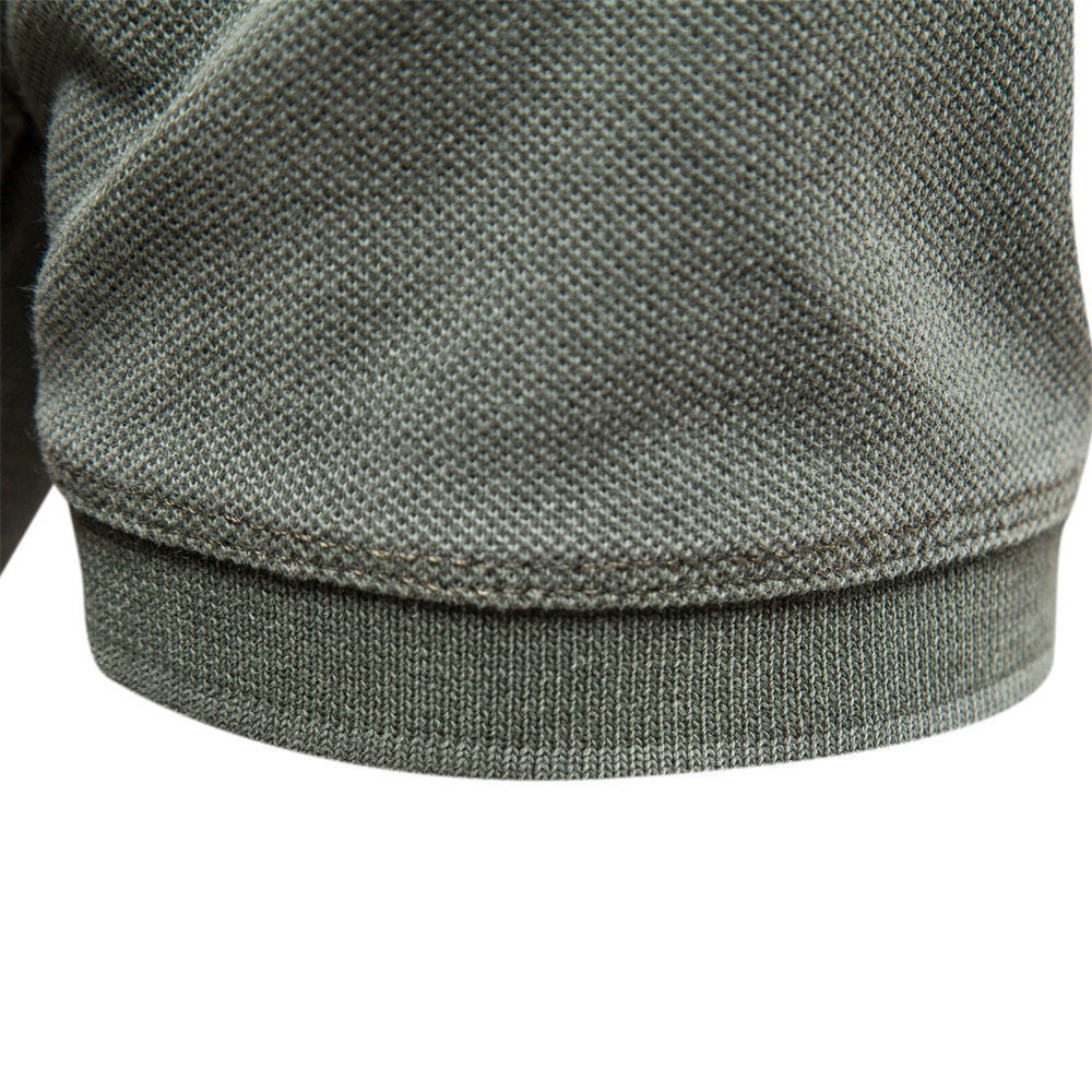 Summer New Lapel European and American Sports Men's Pure Cotton POLO Shirt Fashion Casual Men's Solid Color Short-sleeved T-shirt