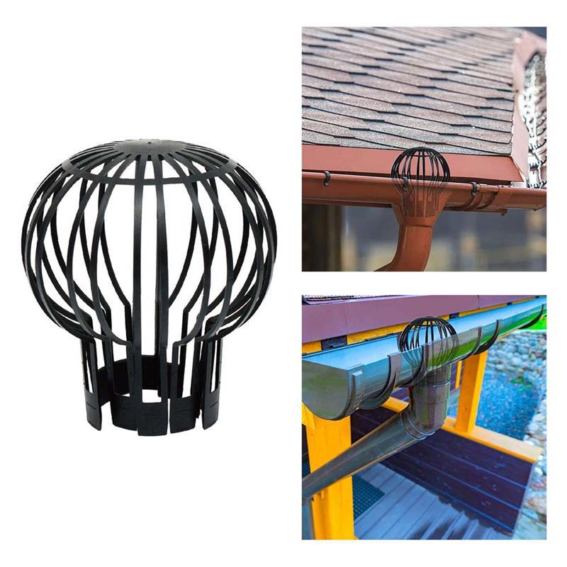Plastic Black Rooftop Floor Drain Outlet Anti-blocking Round Mesh Cover Balcony Outdoor Rainwater Eave Drain Cover