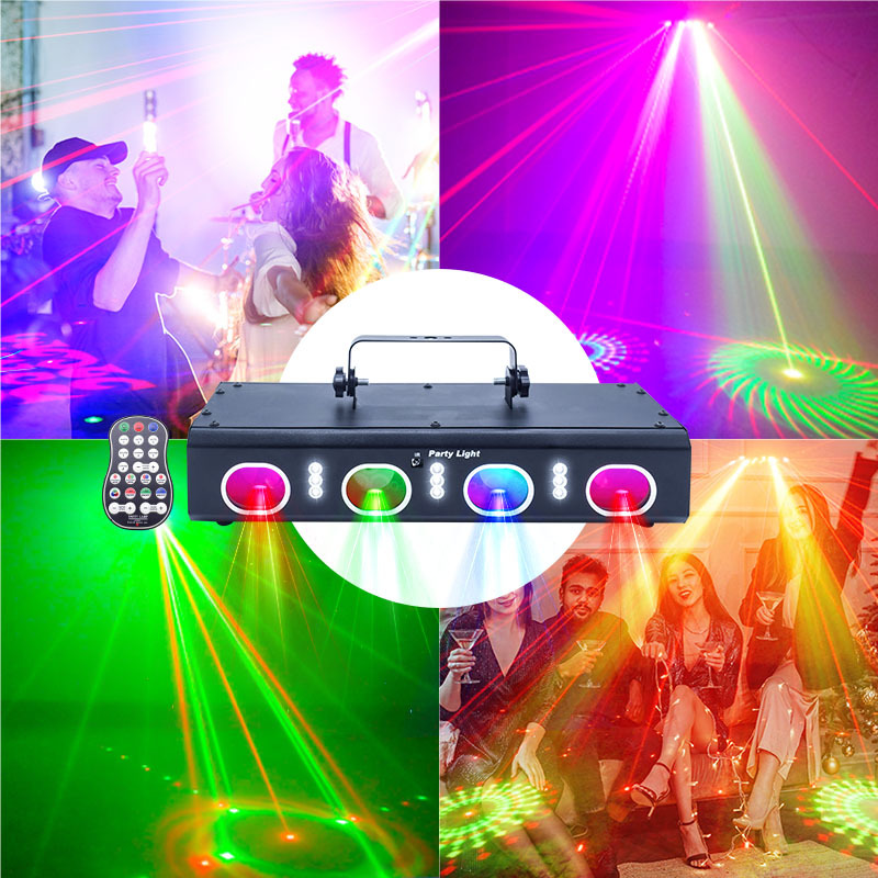 New stage lighting disco light KTV flash laser light disco jumping atmosphere light rotating voice control party Light