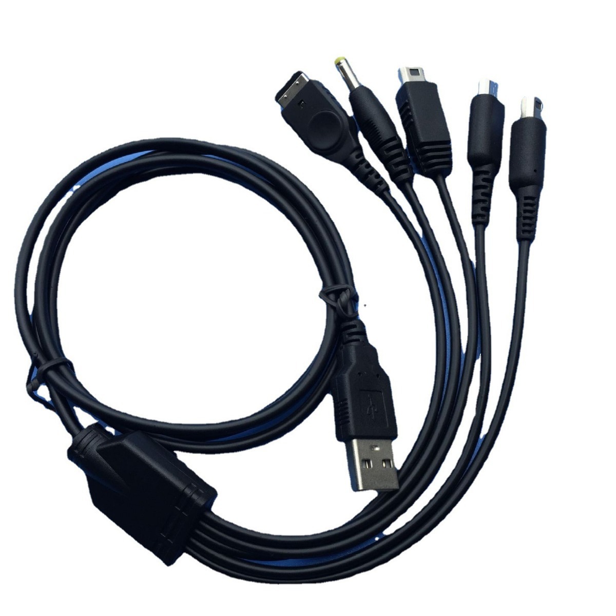  1.2 m USB to 3DS NDSI/SP/NDSL/WII U/PSP five-in-one charging cable