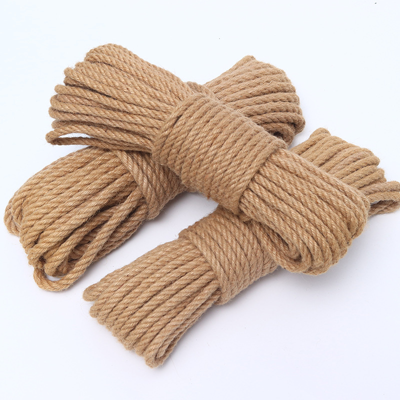 hemp rope cross-border supply tag binding braided rope tug-of-war rope diy juce rope retro decorative lighting hemp rope