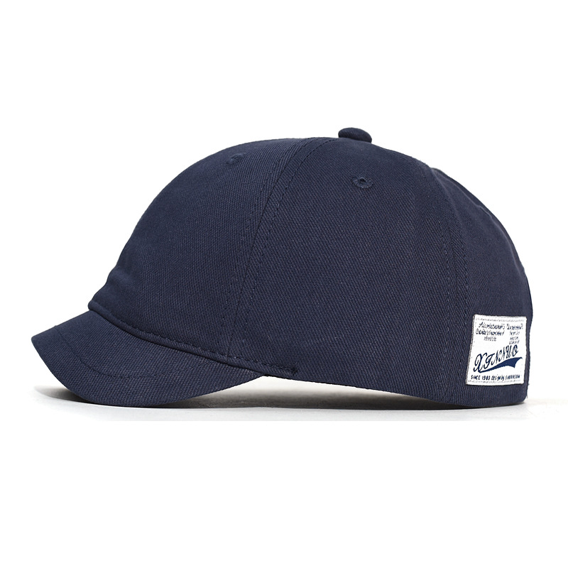 Hat men's baseball cap Women's cap soft-brim cap cotton short brim hip-hop cap 3cm short along Korean fashion