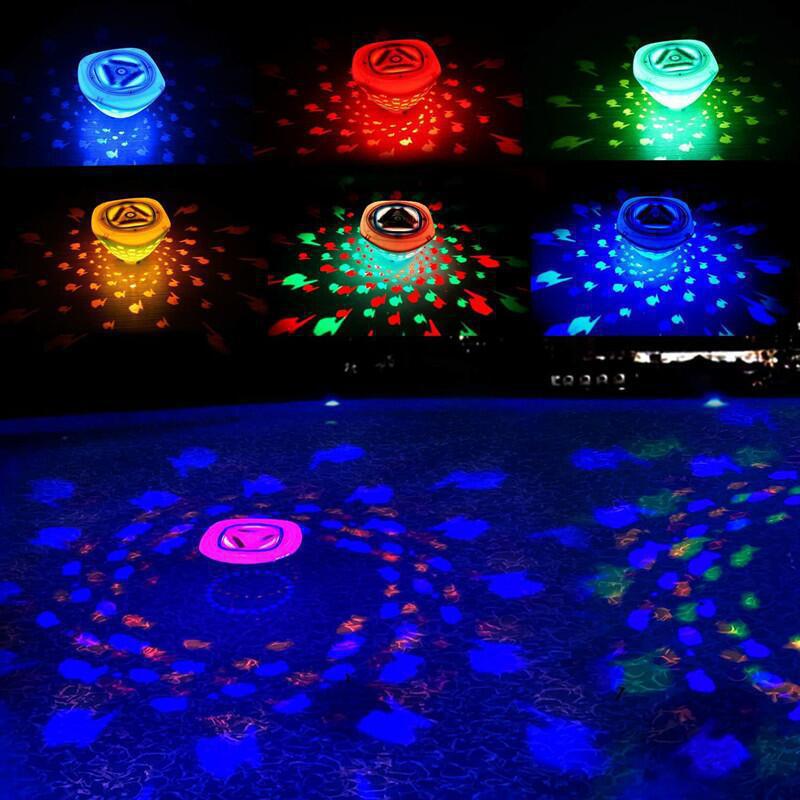 Cross-Border LED smart small fish projection lamp bath lamp underwater swimming pool lamp colorful atmosphere lamp diving lamp decorative lamp