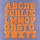 8cm orange 26 letters set
