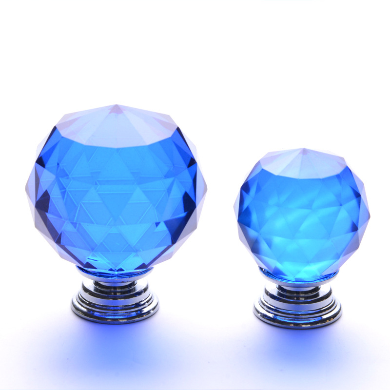 Wholesale Factory Colorful Crystal Drawer Door Handle Kitchen Bedroom Living Room Villa Warehouse Minimalist Design