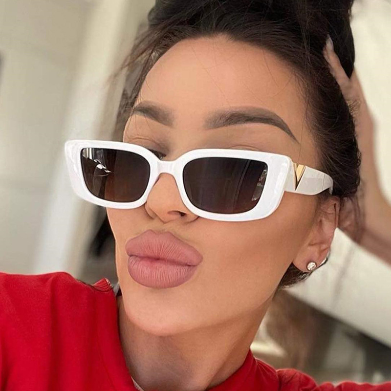 Cross-border Trendy New Sunglasses Fashion Simple Square Hip-hop Glasses Internet Celebrity Same Style Street Shot Sunscreen Sunglasses for Women