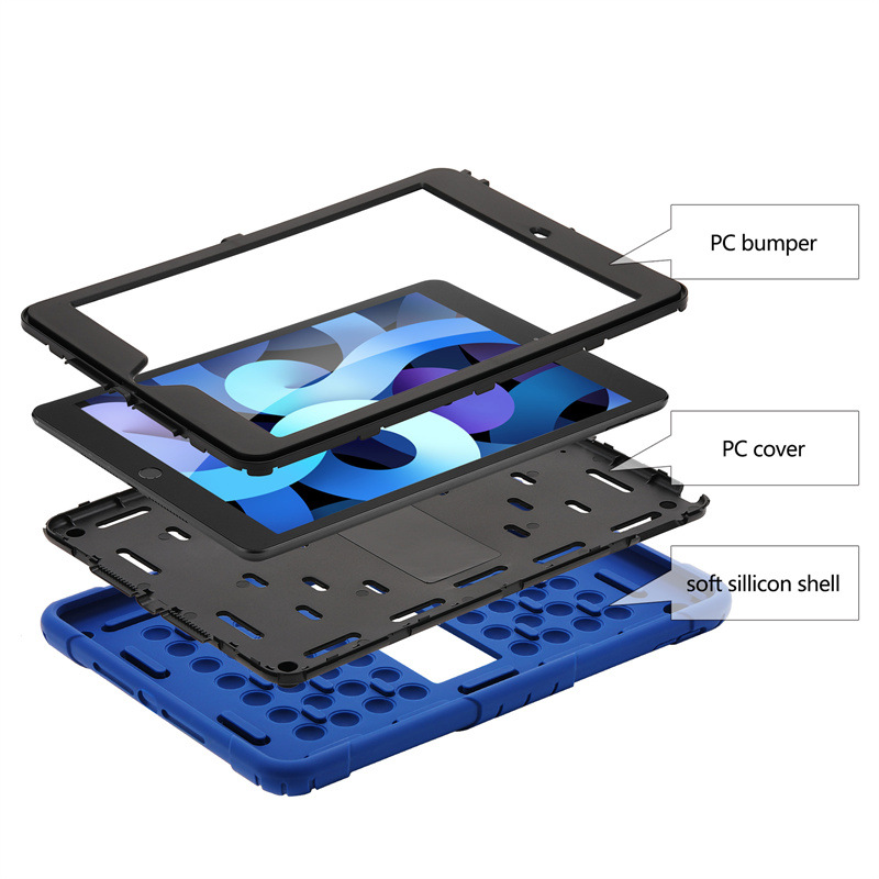 Suitable for iPad10.2 protective sleeve bracket 2020 silicone Pro11 three-proof air5 flat back shell rodent pioneer