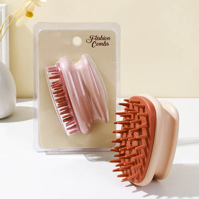 Printable LOGO Head Meridian Comb Cleaning Scalp Massage Comb Men's and Women's Household Silicone Shampoo Hair Shampoo Brush