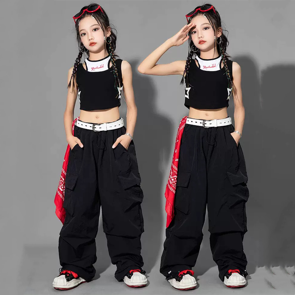 Children's dance clothes jazz dance hip hop jazz dance clothing practice clothes hiphop children's hip hop fashion clothes suit