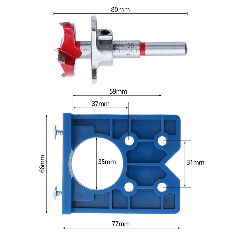 35mm hinge hole locator drawer door panel hinge positioning template woodworking hinge hole installation tool