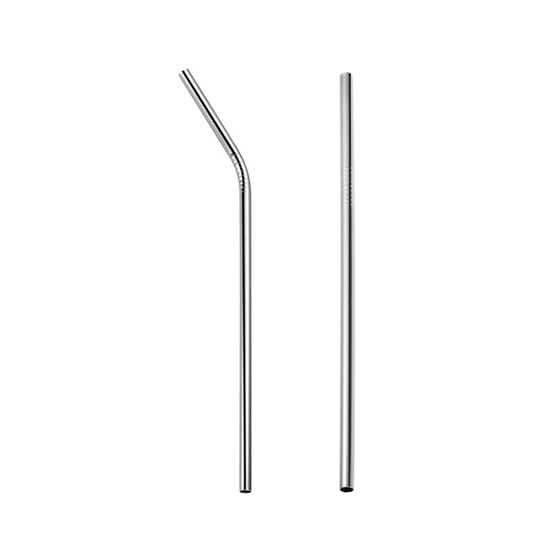 Cross-border 304 stainless steel straw suit gold-plated color metal beverage bubble tea coffee thermos cup drinking tube