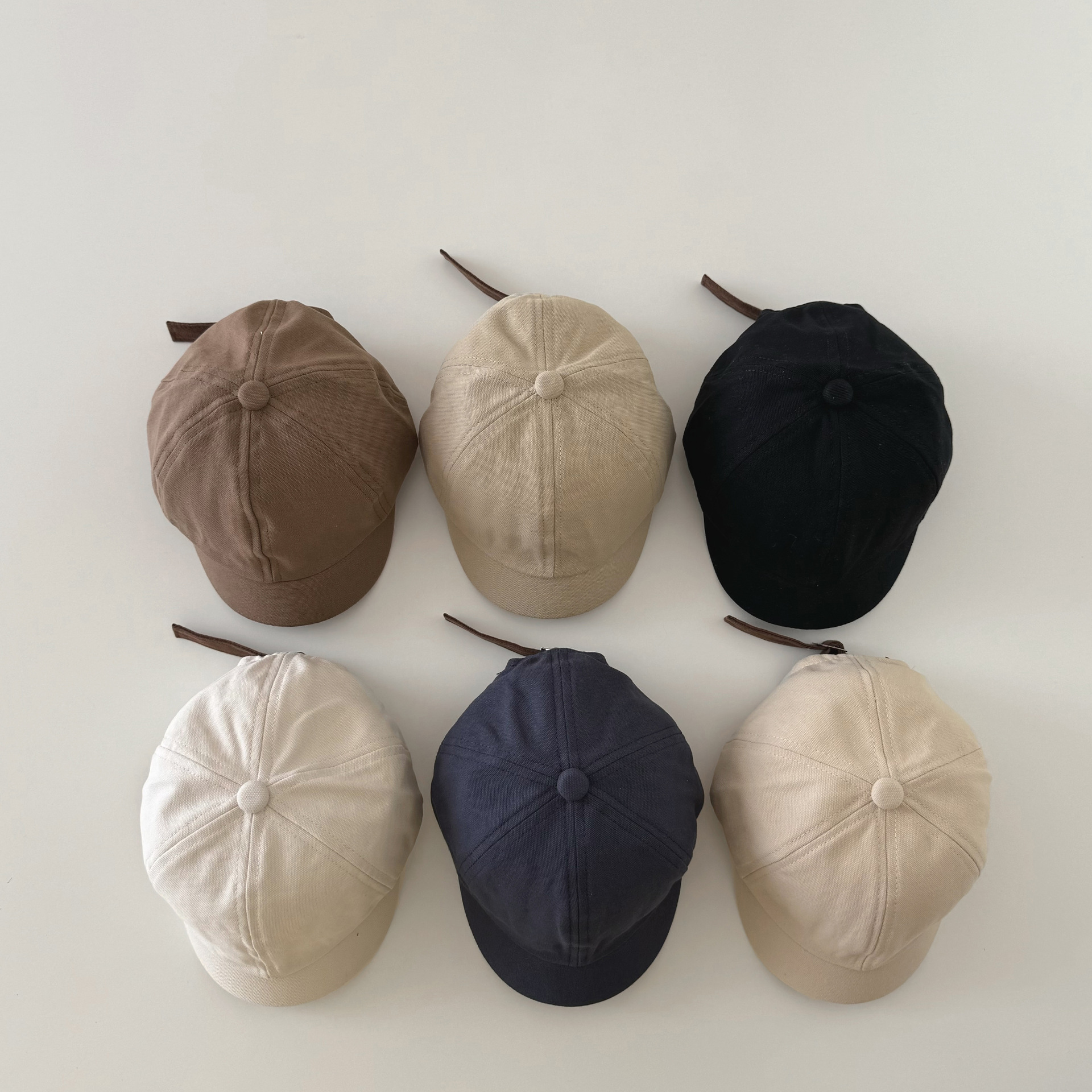 Autumn South South Korea baby hat spring 2024 new fashion solid color simple small brim children baseball cap wholesale_voghion.com