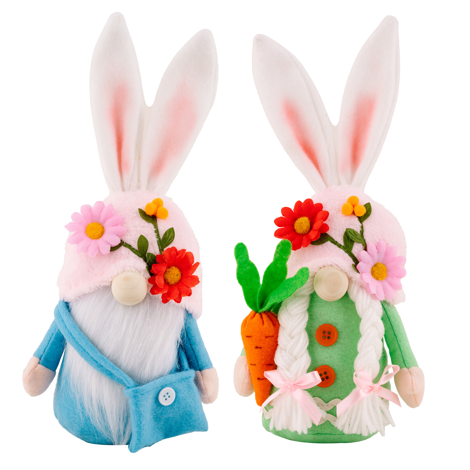 Cross-border Easter Decorations Carrot Bunny Doll Creative Dwarf Goblin Bunny Doll Ornaments
