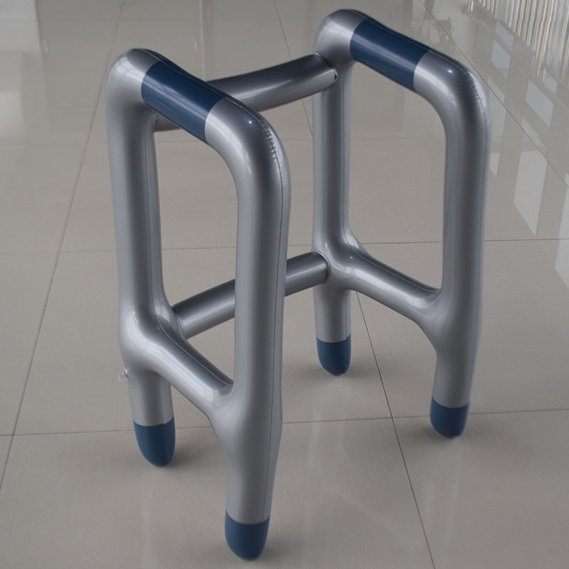 Spot wholesale inflatable walking aid disabled cross-border PVC blowing crutch props inflatable walking aid set