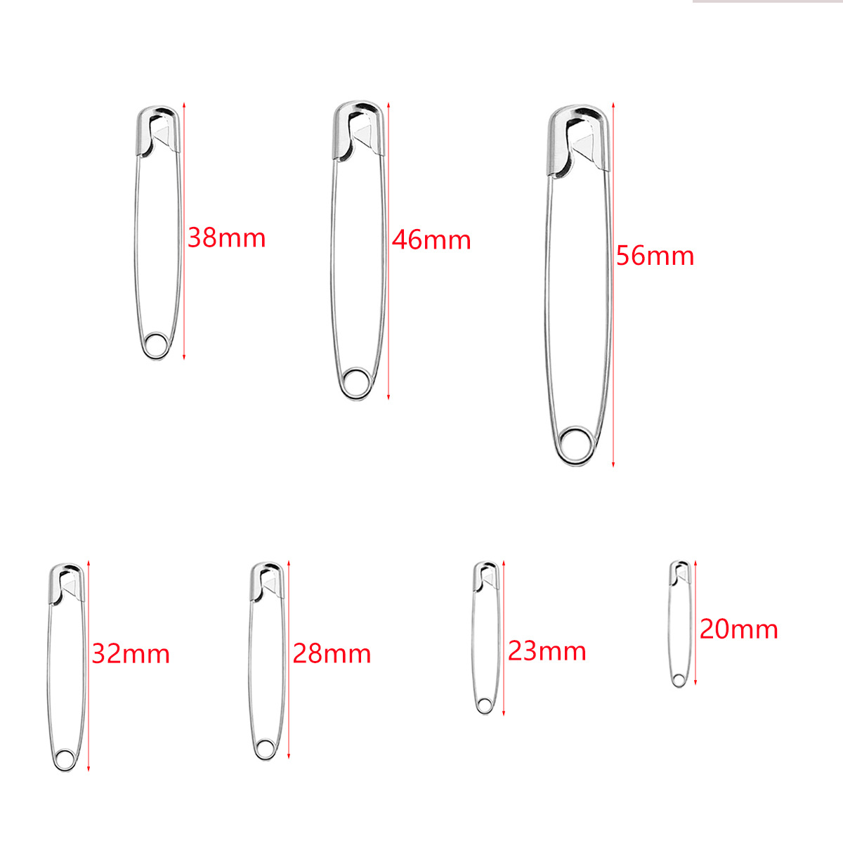 304 rustless high hardness stainless steel material pin cuff brooch safety pin DIY accessories waterproof needle