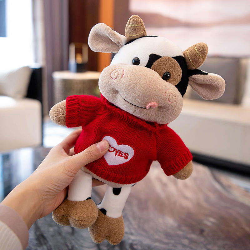 Cute Cow Doll Calf Plush Toy Zodiac Cow Doll Ragdoll New Year Gift Girl Birthday Gift