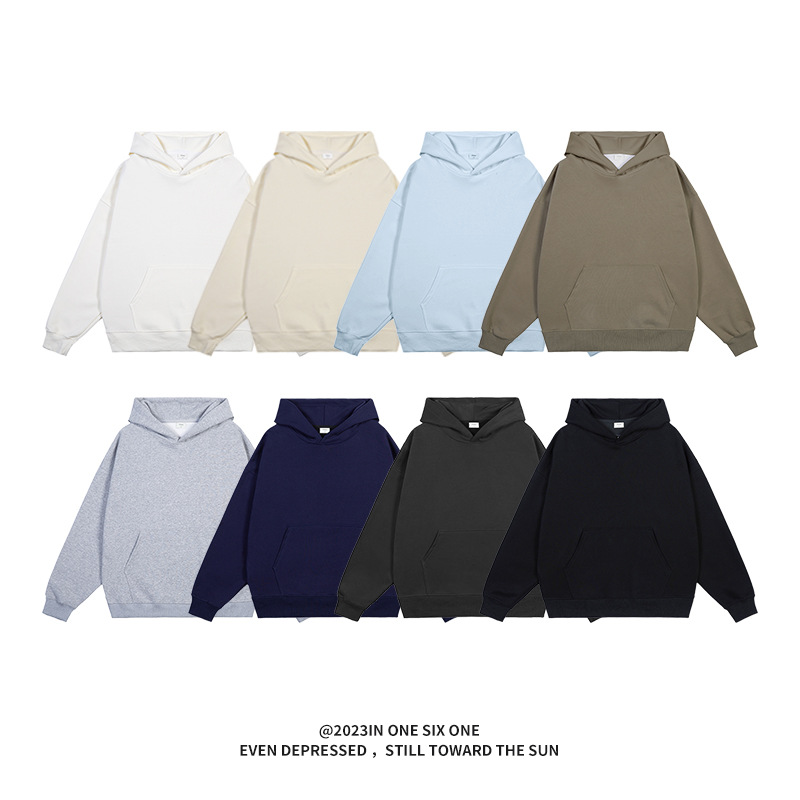 Autumn and Winter 420g silver fox velvet thickened hooded sweater women's fashion brand loose pullover hoodie versatile couple coat top