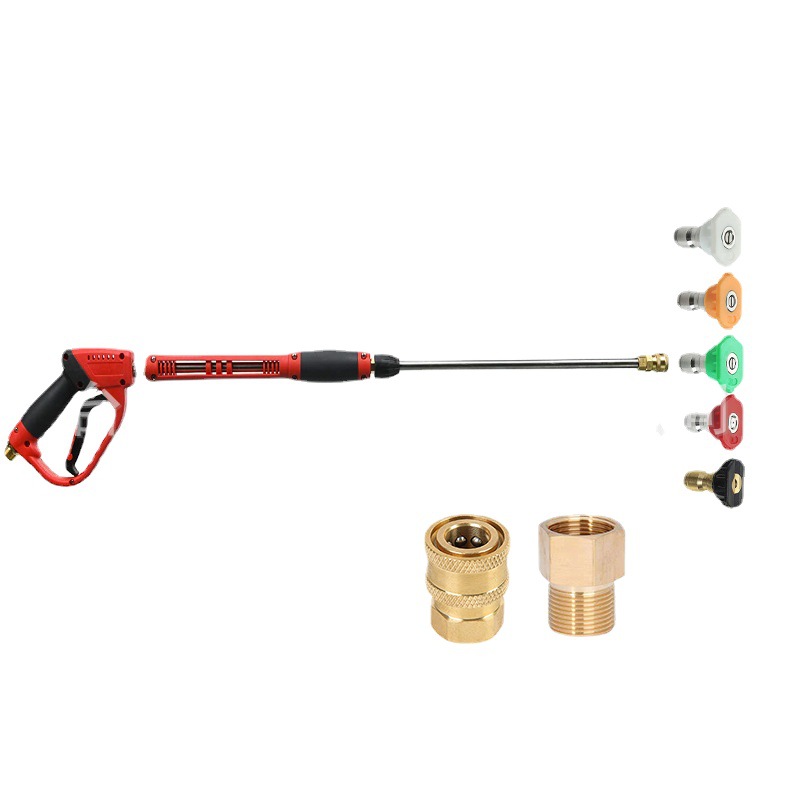 New high-pressure water gun household garden lengthened 1/4 quick-connect water gun three-in-one car wash high-pressure cleaning gun wholesale