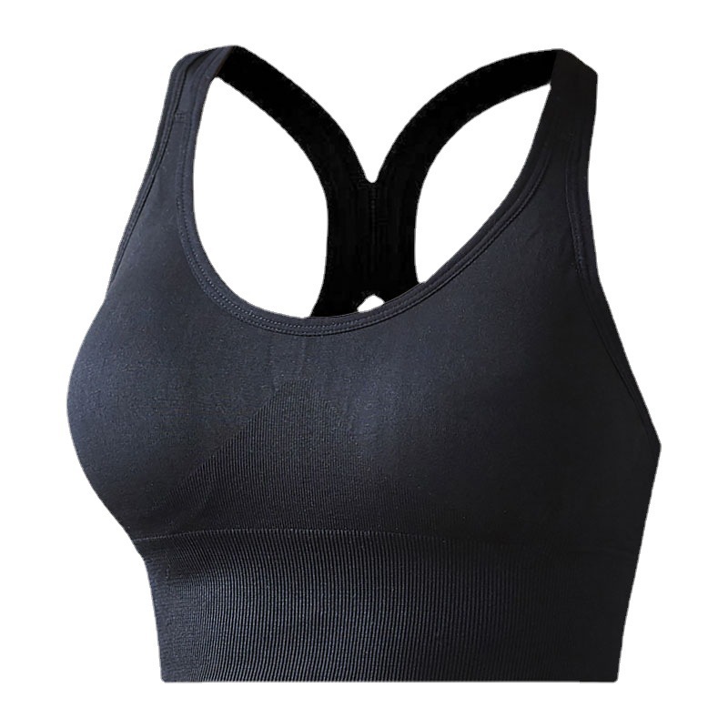 [Cross-border optimization] Summer sports girl bra gather shockproof tube top wide shoulder strap vest beautiful back underwear
