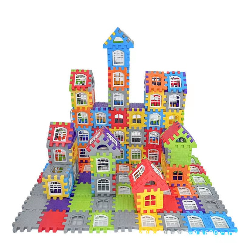 New Children's Educational Large House Matching Open-door Villa Building Block Toy Boys and Girls Birthday Gift