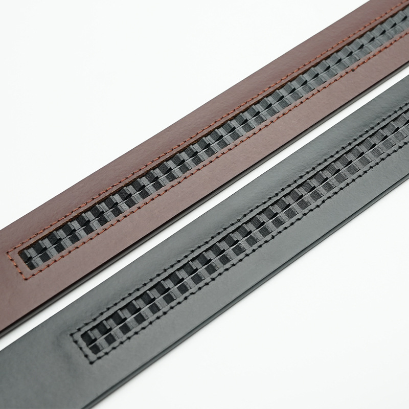 3.5 Top Layer Pure Cowhide Men's Belt Non-Laminated Leather Belt Non-Buckle Plaster Bark Vintage Automatic Buckle Belt