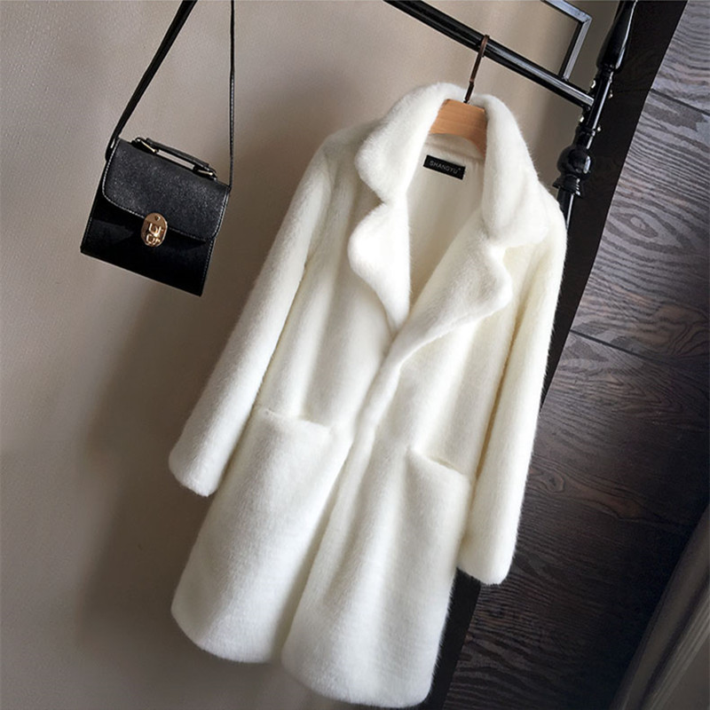 2023 autumn and winter New fur one imitation fur fur fur mink coat women's long women's coat Mink