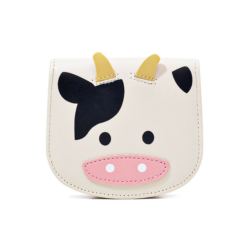 Cute cartoon wallet cow coin purse ins student bag pu multi-functional large capacity foreign trade in stock money bag