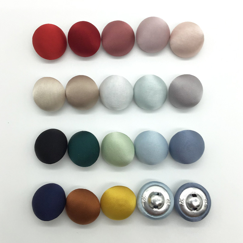 Mushroom Buckle Satin Satin Bag Buttons Imitation Silk Satin Handmade Needle and Threading Buckle Round All-match Cloth Bag Buckle