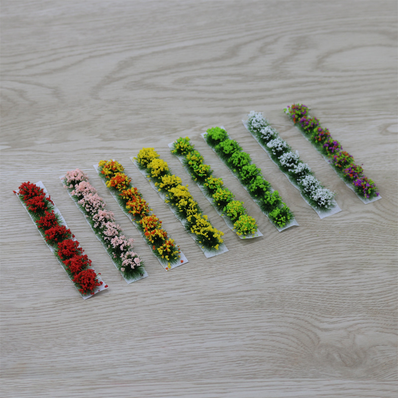 Model simulation mini flower bush grass Bush DIY simulation lawn decoration color strip seven model flower nest