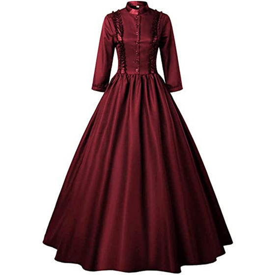 Cross Border New Gothic Victorian Ladies Dress Queen Masquerade Dress Factory in stock