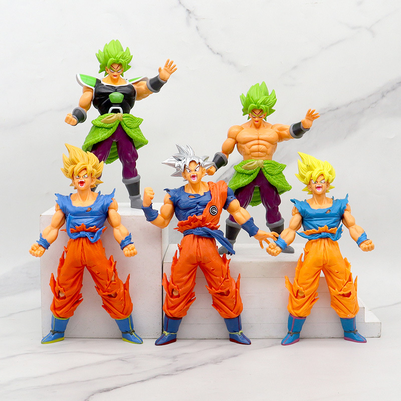 Can choose the animation hand-made Dragonball Super Saiyan Monkey King begit wujita model ornaments doll